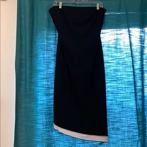 Black strapless dress